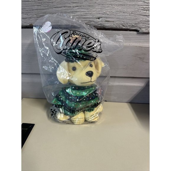 Raising Canes Rockefeller Tree Cane 2023 Holiday Plush Puppy NEW SEALED NEW YORK - Picture 1 of 7